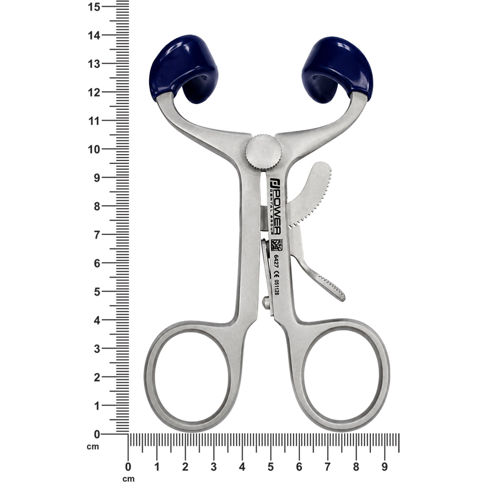 Adult Molt mouth gag / mouth prop shown with ruler, 5.5 in (14 cm) – SKU 6426