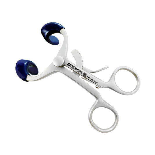 Child Molt mouth gag / mouth prop with blue tips, 4.7 in (12 cm) – SKU 6427