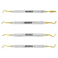 Included instruments in the NB Composite Instrument Kit, Titanium – Set of 4: anterior, occlusal, interproximal carver, and round-ended mini plugger