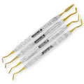 NB Composite Instrument Kit, Titanium – Set of 4 with four restorative composite instruments on white background