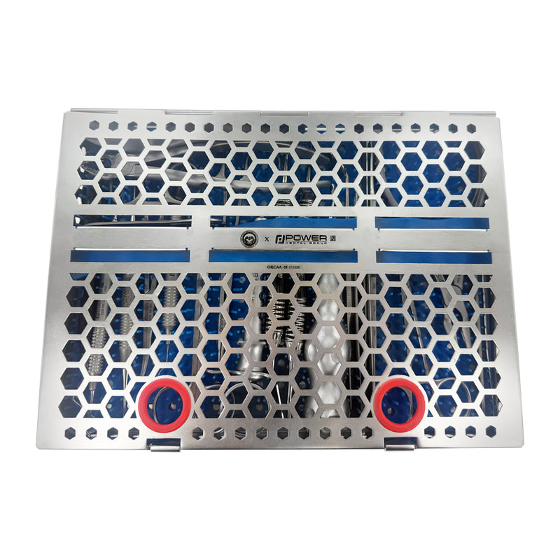 ORCAA Symposium Kit – top view of surgical cassette with instrument slots