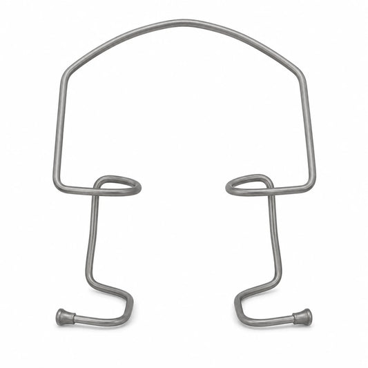 Orringer Hands-Free Dental Retractor made of stainless steel on a white background