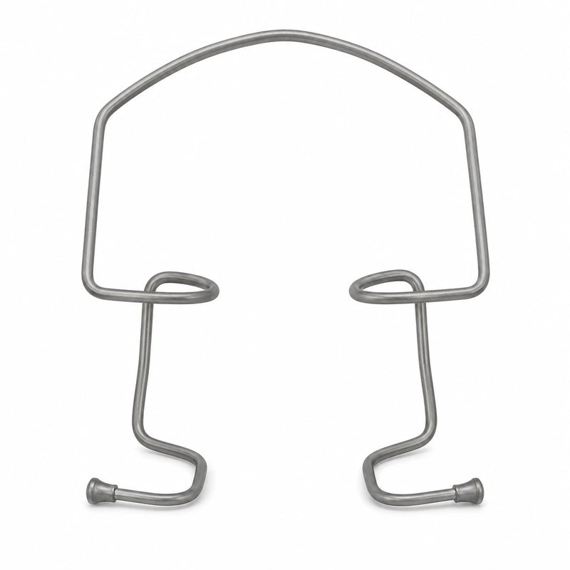 Orringer Hands-Free Dental Retractor made of stainless steel on a white background