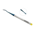 Accu Lux-Tome large distal 4 mm serrated luxating elevator with yellow color-coded end