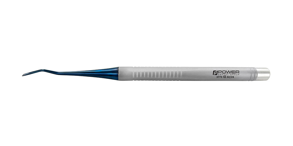 Full view of Accu Lux-Tome mesial 2.5 mm serrated luxating elevator