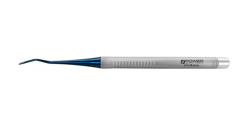 Full view of Accu Lux-Tome mesial 2.5 mm serrated luxating elevator