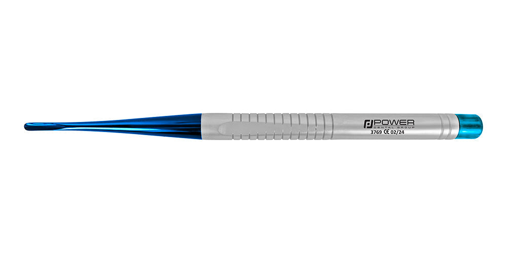 Full view of Accu Lux-Tome straight 3 mm serrated luxating elevator