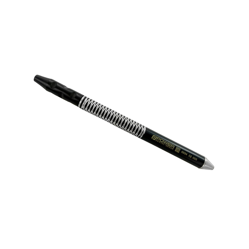 Micro blade scalpel handle Black Edition Ø10 mm with crosshatch knurling, handle only