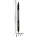 Black Edition micro blade scalpel handle shown next to ruler for 152 mm length reference