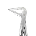 Detailed view of modified slim beaks on Power Ash F4 lower anterior extraction forceps – SKU 4977