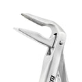 Close-up of modified slim beaks on Power Ash F4 lower anterior atraumatic extraction forceps – SKU 4977