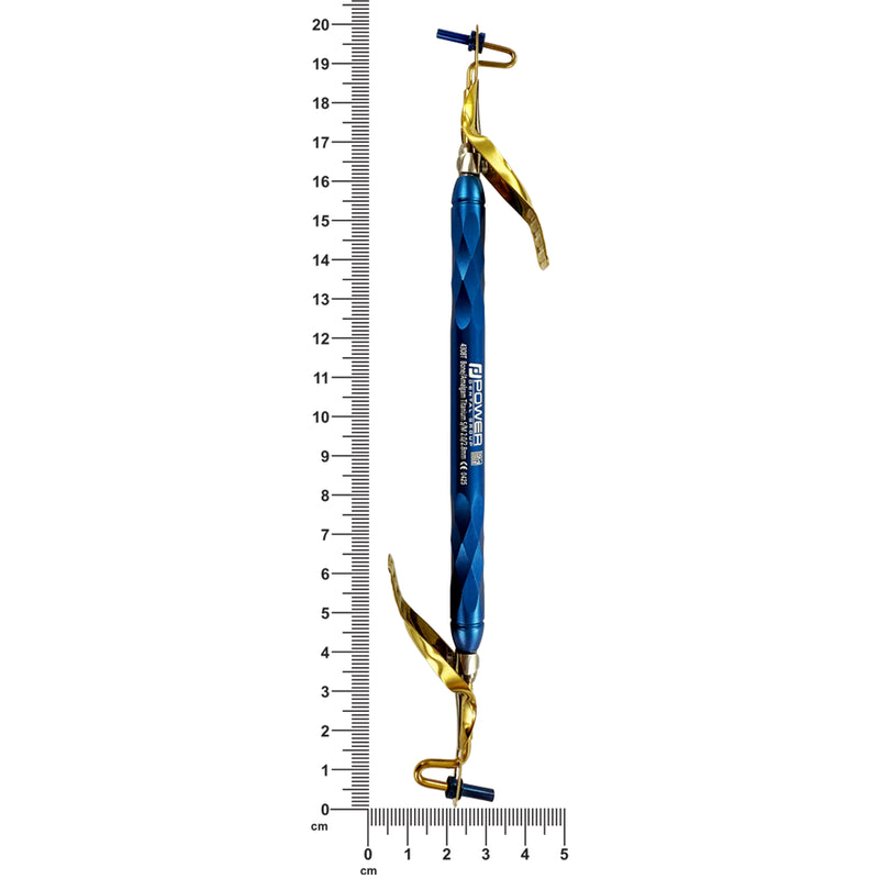 Power Bone Carrier Kit – Double-Ended, Titanium – measurement image showing 20 cm overall length