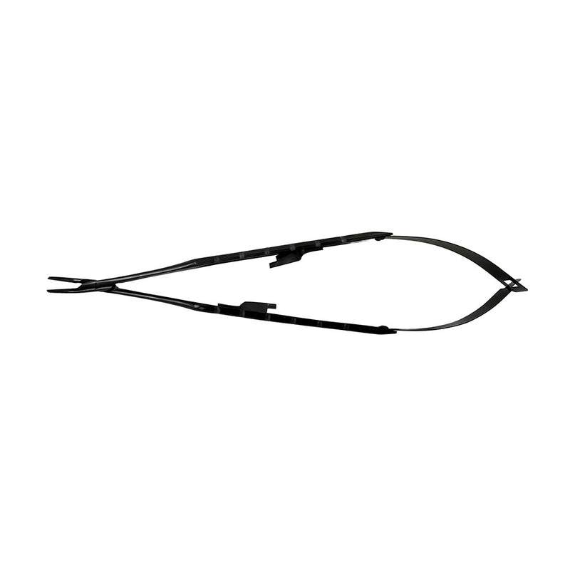 Additional view of Power Castroviejo curved needle holder with black titanium finish, 18 cm