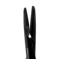 Fine jaw detail of straight Castroviejo needle holder, titanium Black Edition