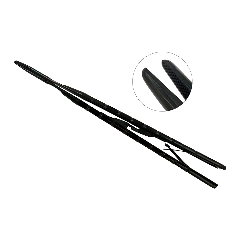 Power Castroviejo open-back straight needle holder, 16 cm, black titanium finish, SKU 5409B