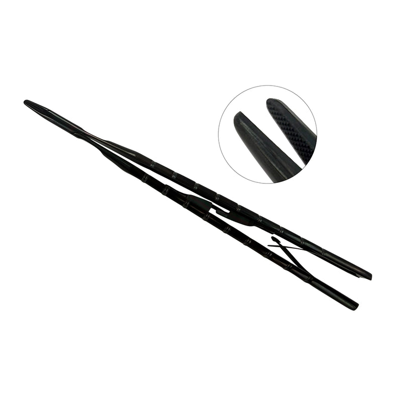 Power Castroviejo open-back straight needle holder, 16 cm, black titanium finish, SKU 5409B
