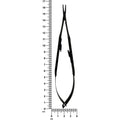 Power Castroviejo needle holder shown next to ruler indicating 16 cm length