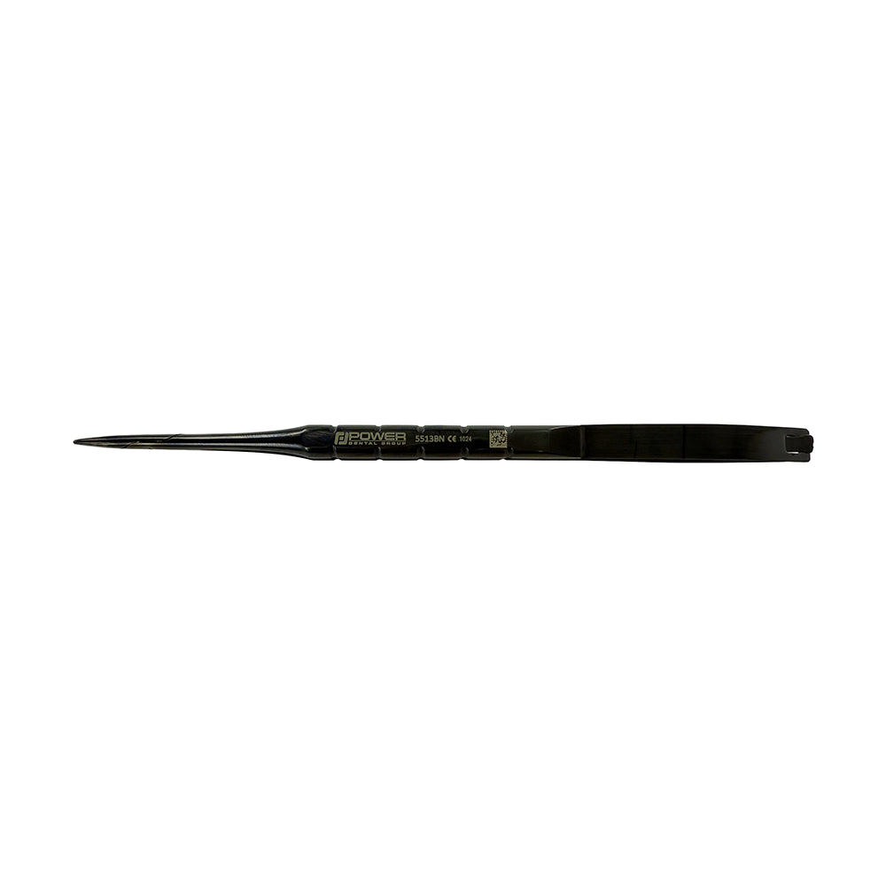 Slim working-end profile of straight Power Castroviejo needle holder SKU 5513BN
