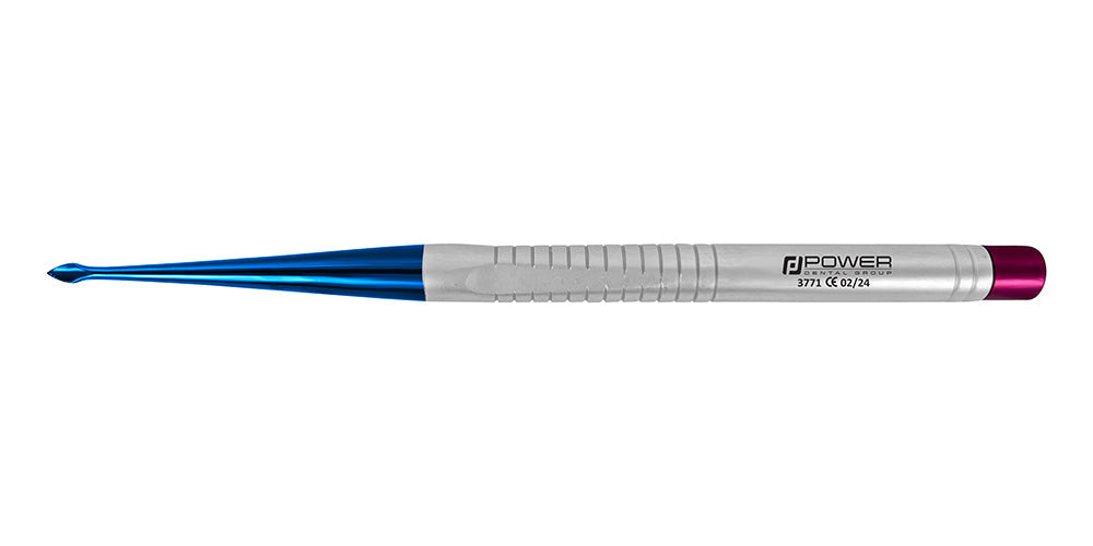 Full view of Accu Lux-Tome spade 4 mm serrated luxating elevator
