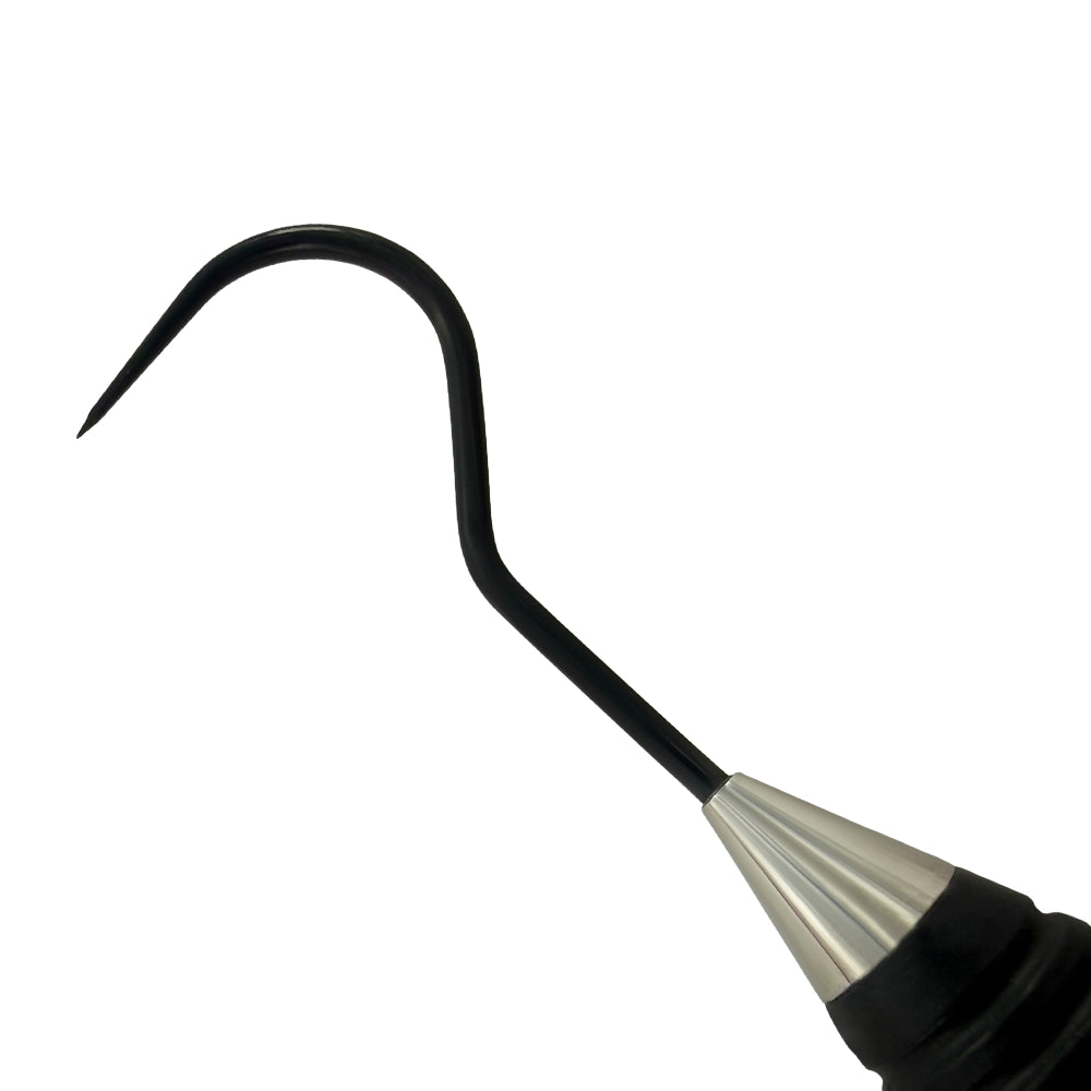 Macro close-up of EXP23 explorer tip on Black Edition diagnostic instrument