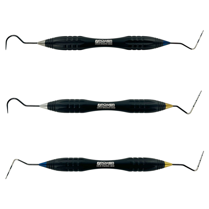 Power Explorer & Probe Kit Set of 3 Black Edition showing three double-ended explorer and probe instruments