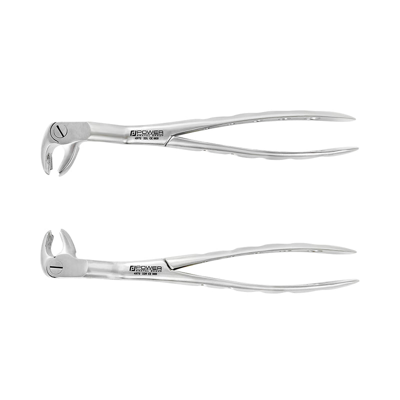 Power Extraction Forceps Kit #22 Molar & 3rd Molar, 45° Cross-Arch, Set of 2