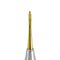 Close-up of the straight 2.5 mm short serrated titanium tip on Power Flex Luxator 4035S-1