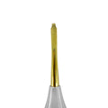 Close-up of the straight 3.5 mm short serrated titanium tip on Power Flex Luxator 4035S-3