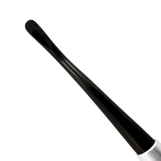 Close-up of the black titanium-coated working end on the Power Flex small distal 2 mm PDL Luxatome