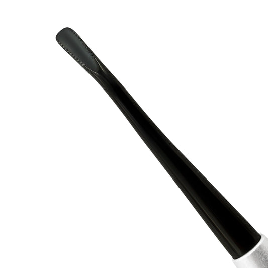 Close-up of the black titanium-coated working end on the Power Flex small mesial 2 mm PDL Luxatome