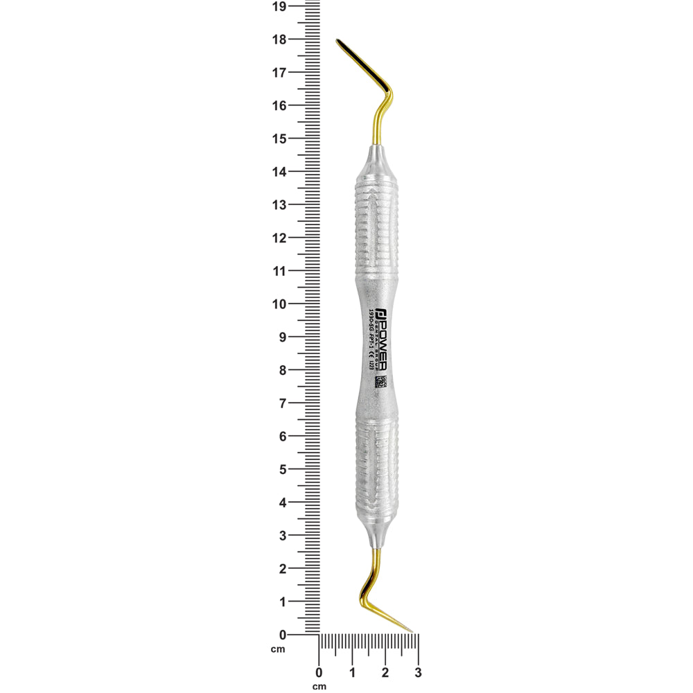 Power Flex periotome kit length measurement with ruler 18 cm double-ended dental instrument scale reference