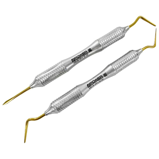 Power Flex Periotome Kit titanium set of 2 double-ended dental periotomes full view