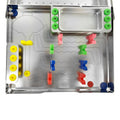 Top view of Power Implant Guide Kit Cassette showing internal silicone retention layout and accessory tray