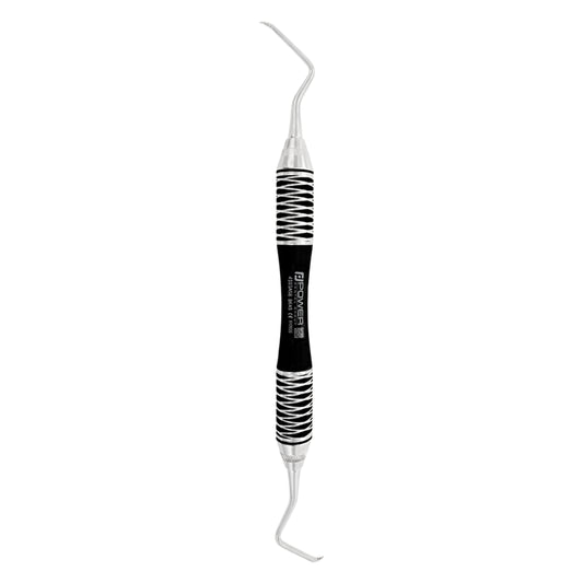Power Lucas Curette 86AS serrated angled 3.3 mm with premium black ergonomic handle