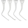 Close-up of serrated Lucas curette tips for effective granulation tissue removal