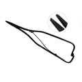 Power Mathieu straight thin-tip needle holder, 6.3 in (16 cm), with black titanium finish and tungsten carbide jaws