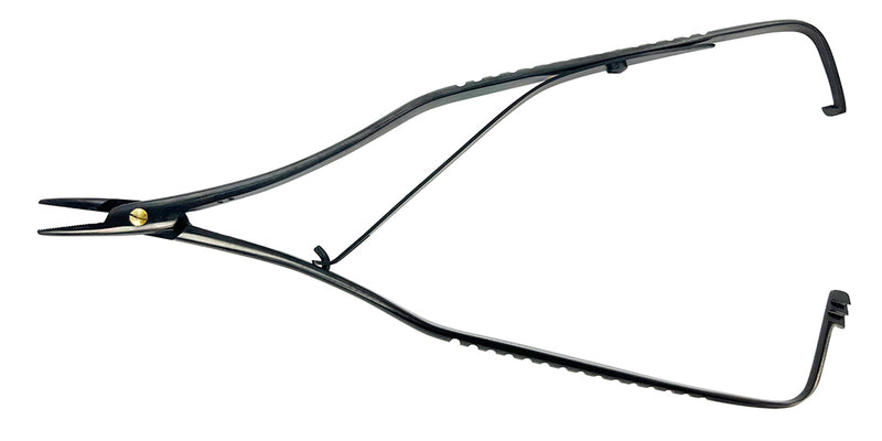 Additional view of Power Mathieu thin-tip needle holder, 16 cm, with black titanium finish