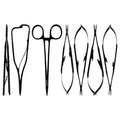 Power Line seven-piece needle holder kit with Castroviejo, Mathieu and Crile-Wood patterns in black titanium finish, SKU 5532BN