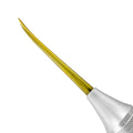 Angled profile of Rosenbaum 3rd molar elevator showing concave curved working end
