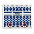 Power Surgical Cassette closed top view with honeycomb perforation pattern and stainless steel body