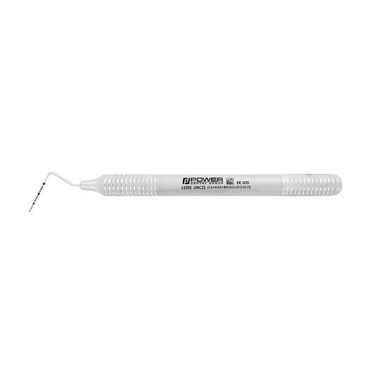 Power UNC15 Probe (1–15 mm), 6EZ periodontal probe with angled working end, side profile