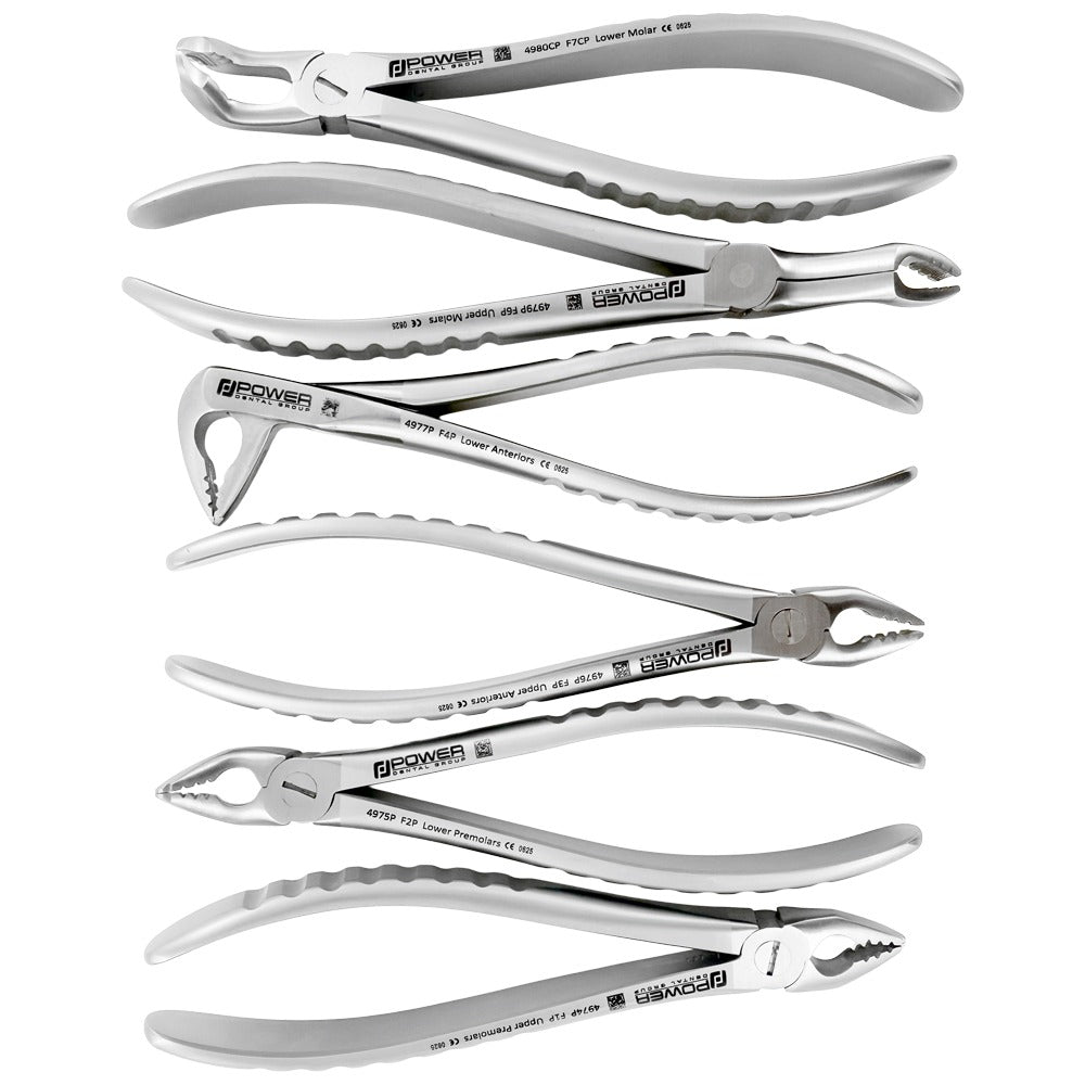 Additional view of the Power Universal atraumatic extraction forceps kit with compact handles for adult and pediatric cases – SKU 5040