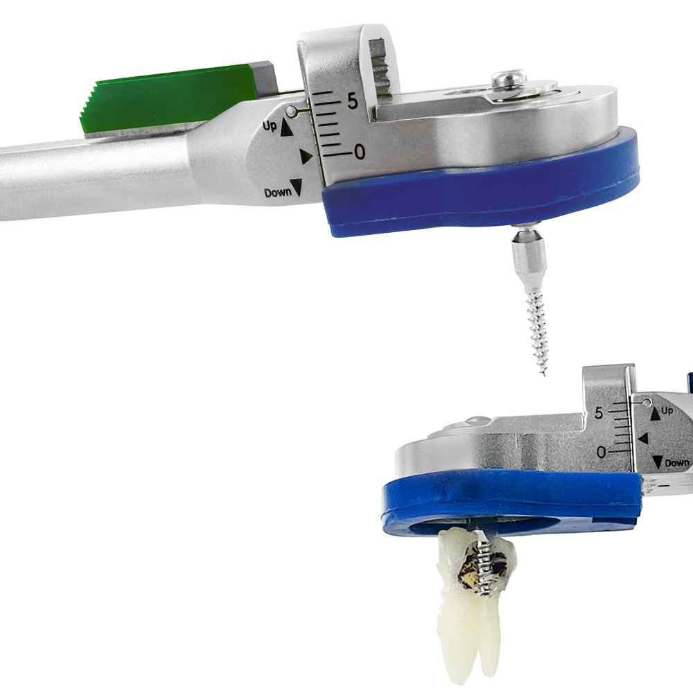Power X Extractor root anchor and progress dial showing controlled vertical extraction movement