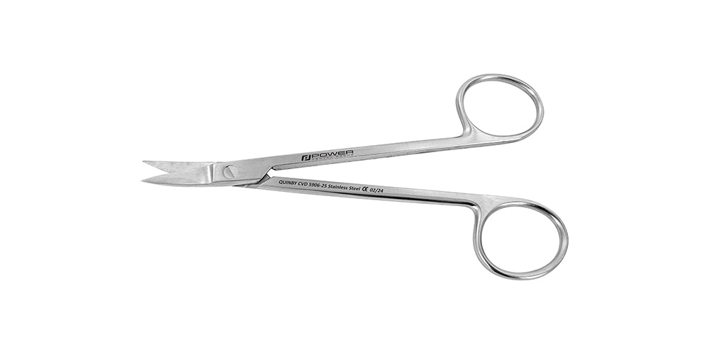 Quinby Scissors – Curved, 4.9 in (12.5 cm) for controlled gingival soft-tissue cutting