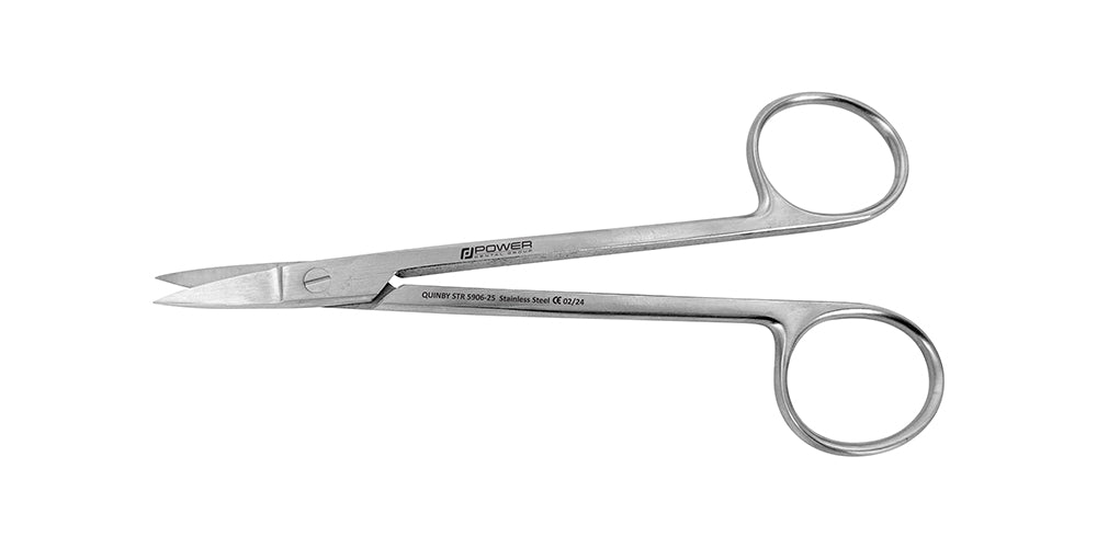 Quinby Scissors – Straight, 4.9 in (12.5 cm) for controlled gingival soft-tissue cutting