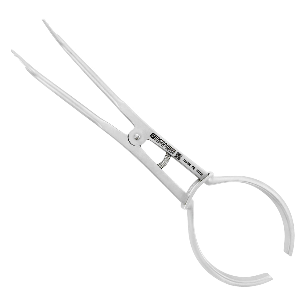Rubber dam clamp forceps #4 pattern, stainless steel, 7 in (17.5 cm) overall length