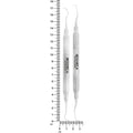 Scaler & Curette Kit instruments shown with size reference and measurement ruler