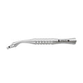 Supremo bone scraper curved handle side view for improved intraoral access during grafting procedures
