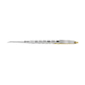 Side profile of Supremo S0081 micro-curved Castroviejo tissue cutting scissors with gold-toned spring handle