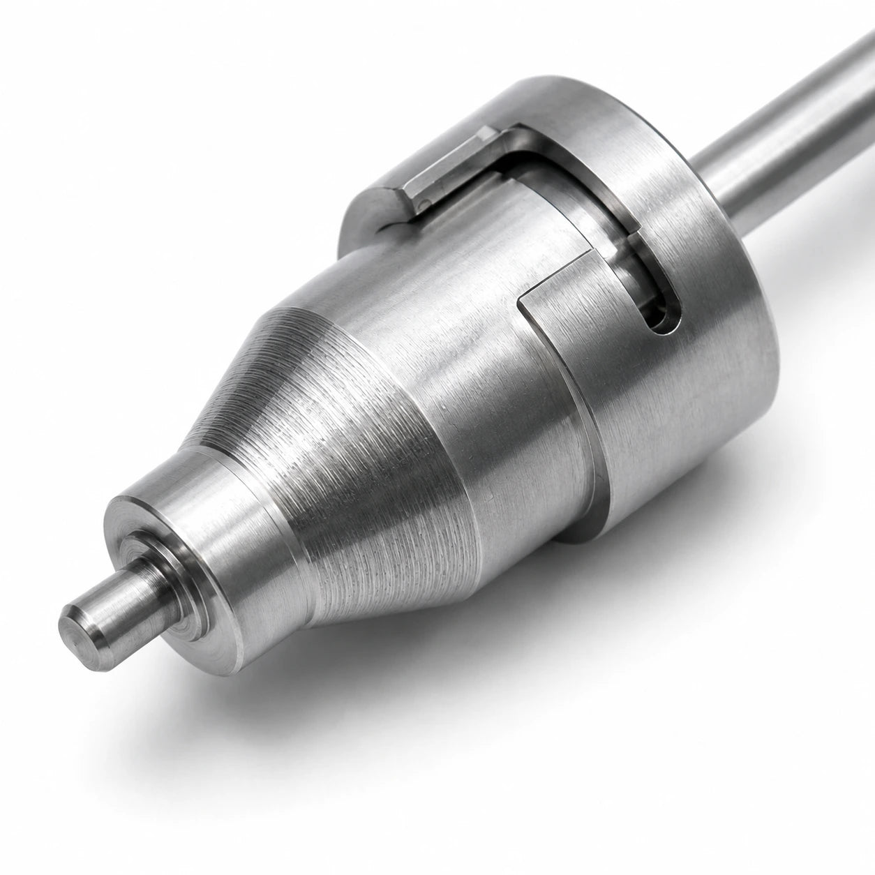 Close-up of Supremo Harvester circular bone scraper for autogenous bone collection